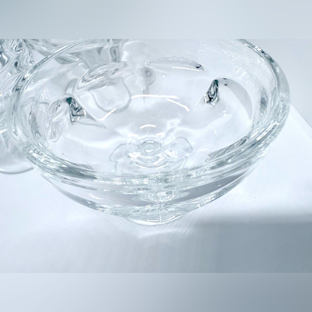 Vintage Clear Pressed Glass Sherbet Dessert Cups Set of 3 Swirl Panel - Picture 5 of 7
